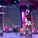 Bailarina sufre accidente en pleno show y nadie la ayuda