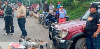 Motociclista lesionado al ser impactado por una camioneta en Juigalpa