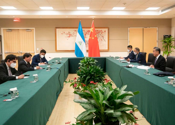 Cancillería de Nicaragua y China se reúnen al margen de la asamblea de la ONU