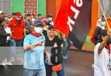 Multitudinaria caminata en respaldo al FSLN desborda alegría en Managua