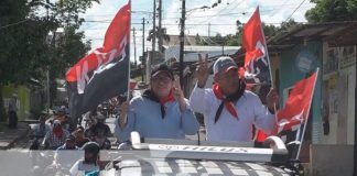 Matiguás ratifica su apoyo al FSLN con una emotiva caravana