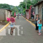 Pobladores de Bello Amanecer en Ciudad Sandino estrena nuevas calles adoquinadas