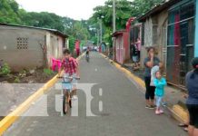 Pobladores de Bello Amanecer en Ciudad Sandino estrena nuevas calles adoquinadas