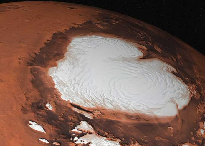 Científicos aseguran que existe agua en el polo sur de Marte