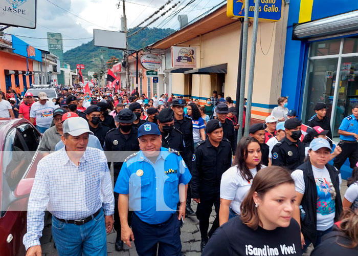 Candidatos Sandinistas a comicios municipales de Jinotega participaron en caminata