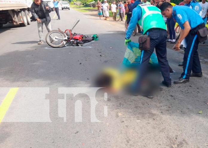Hombre muere instantáneamente tras accidente de tránsito en Nandaime