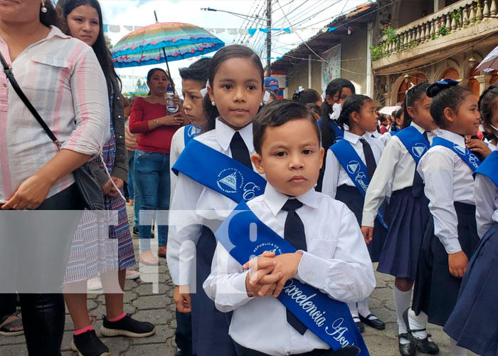 Niñez de educación preescolar en Nueva Segovia hace patria