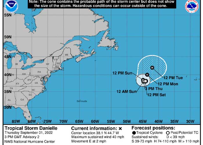 Se forma en el Atlántico la depresión tropical "Cinco"
