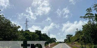 Tramo de carretera entre Sahsa y Puerto Cabezas, Caribe Norte
