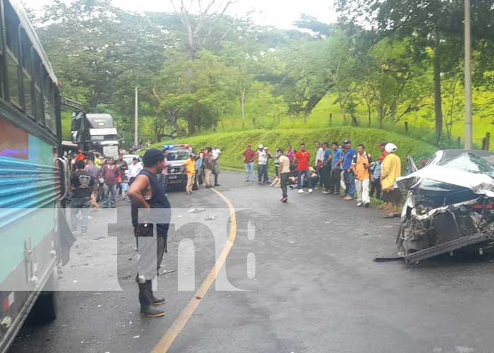 Trágico accidente de tránsito entre Muy Muy y Boaco, jurisdicción Matagalpa
