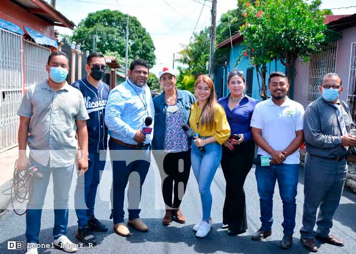 Avanza en proyecto de mejoramiento vial en el Distrito VI de Managua