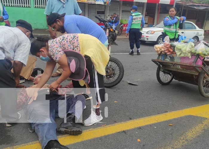 Accidente de tránsito en el sector de Autolote El Chele, Managua
