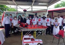 Entrega de ambulancia y equipos a la Cruz Roja Nicaragüense en Tipitapa