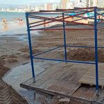 Insólita tromba de agua deja desbastada la playa de Levante en España