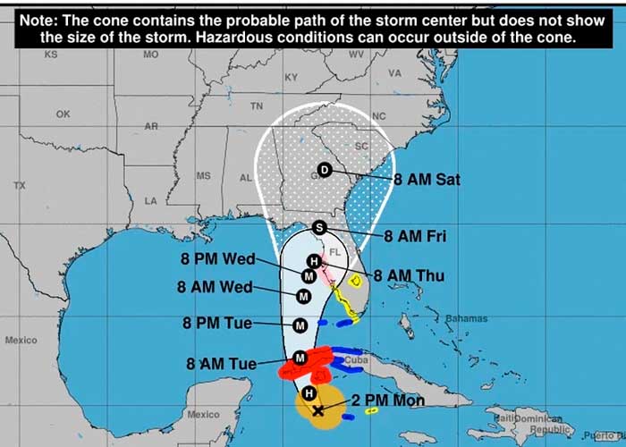 Apocalíptico huracán Ian ya está azotando con lluvias Los Cayos de Florida