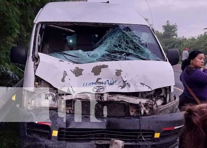Fatídico accidente de tránsito con un bus interlocal en Chinandega