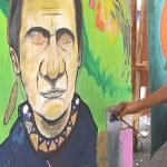 Joven pintor muestra su arte en Nicaragua