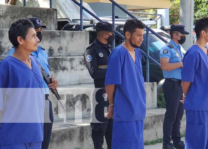 Presuntos delincuentes presos en Nueva Segovia