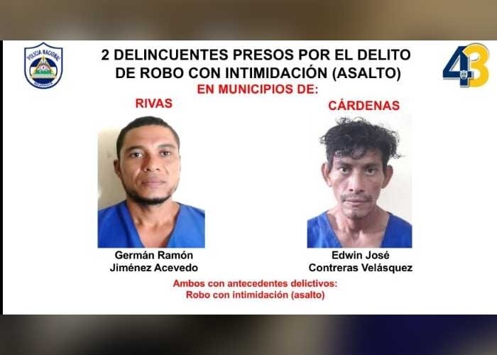 Policía de Rivas no da tregua a la delincuencia 
