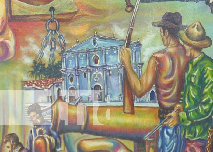 Exposición de la Batalla de San Jacinto desde la Alcaldía de Managua