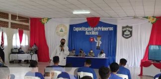 Curso sobre primeros auxilios para privados de libertad en Tipitapa