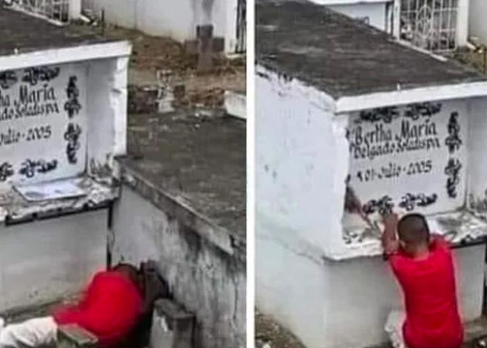 Niño visita tumba de su mamá y su reacción te hará llorar