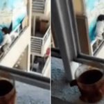 Bebé camina al borde de una ventana en edificio de 21 pisos (VIDEO)