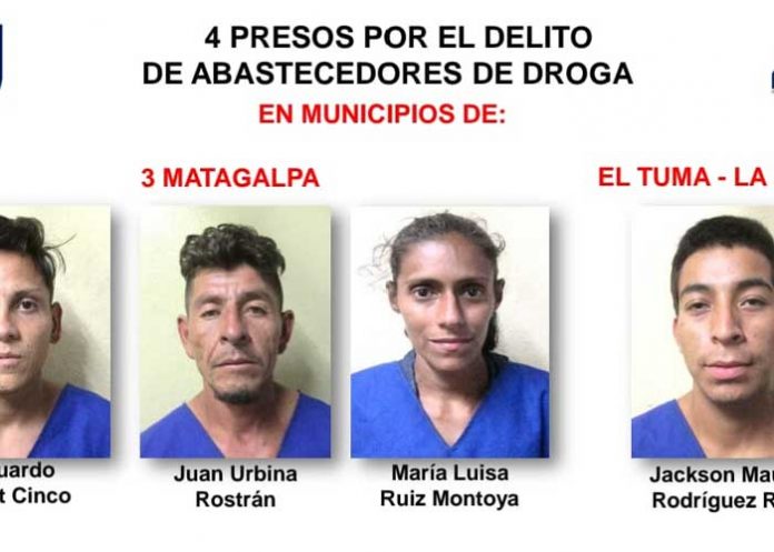 Policía Nacional presentó a siete capturados en Matagalpa, entre ellos a un homicida