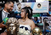 Iglesia que adora a Maradona realizó su primera boda en su nombre