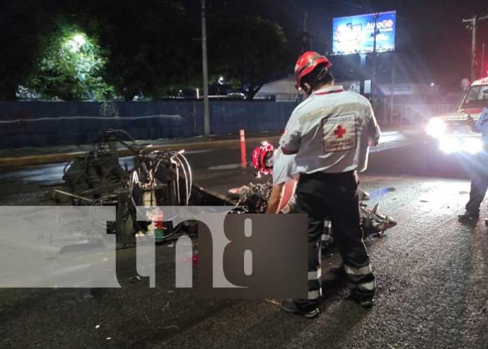 Motociclista pierde la vida tras estrellarse en Portezuelo, Managua