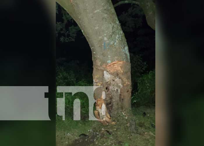 Hombre muere al chocar contra un árbol en Nueva Segovia