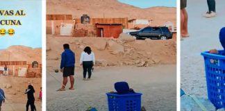 "Clase rigio": Madre deja a su hijo en una canasta para poder jugar voleibol
