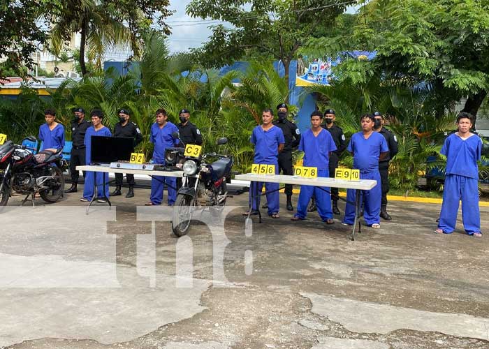 Policía de Nicaragua detiene a presuntos delincuentes en Chinandega y Matagalpa
