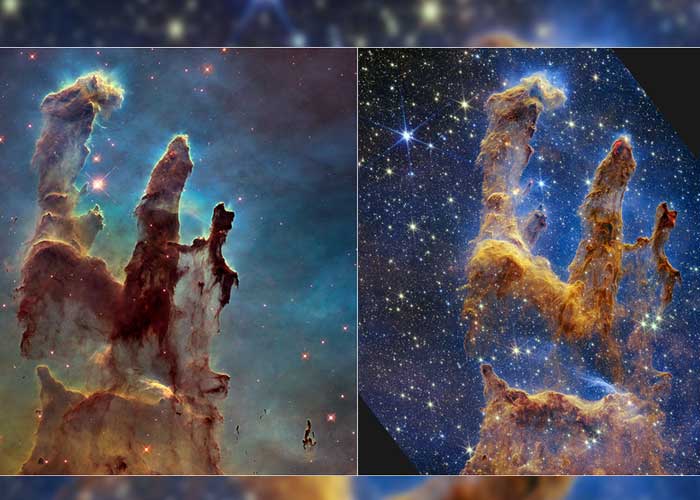 Telescopio James Webb logra captar los "Pilares de la Creación" (FOTOS)