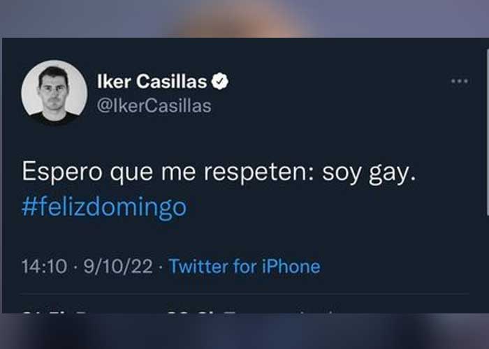 "Soy gay": Polémico tweet de Iker Casillas causa revuelo en redes sociales