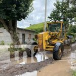 Alcaldía de Jinotega realiza trabajos de reparación de calles tras el paso de Julia