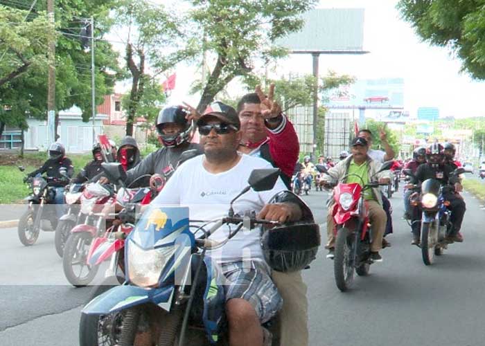 Brigadas de motociclistas respaldan continuidad del progreso en Managua
