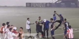¡Que pena!, C.D Júnior y Somotillo se ven involucrados en un pleito en el Estadio Nacional de Fútbol