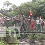 Inauguran en la Comunidad La Flor en Matagalpa un puente colgante