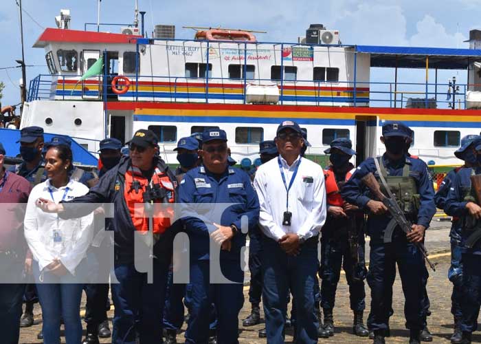 Instituciones realizan ejercicio de seguridad portuaria en Bluefields