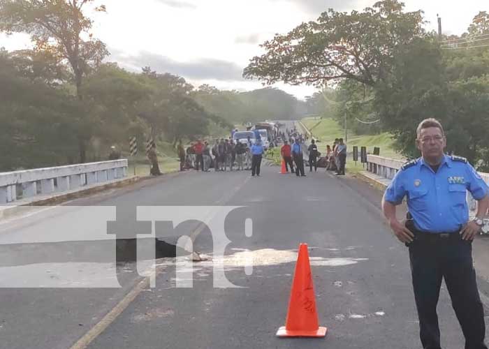 Autoridades de Acoyapa dan rápida respuesta a la reparación del puente "El Diamante"