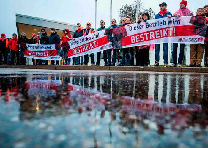 Convocan a jornadas de huelgas por aumentos salariales en Alemania