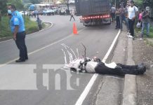 Fatal accidente de tránsito en las vías de Boaco
