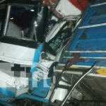 Accidente entre camión y bus en Villa Sandino, Chontales