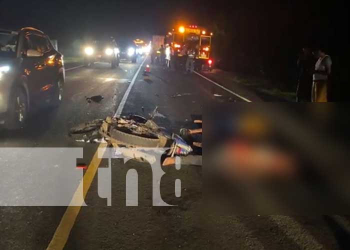 Fuerte accidente de tránsito en Chinandega tuvo un saldo de 2 fallecidos