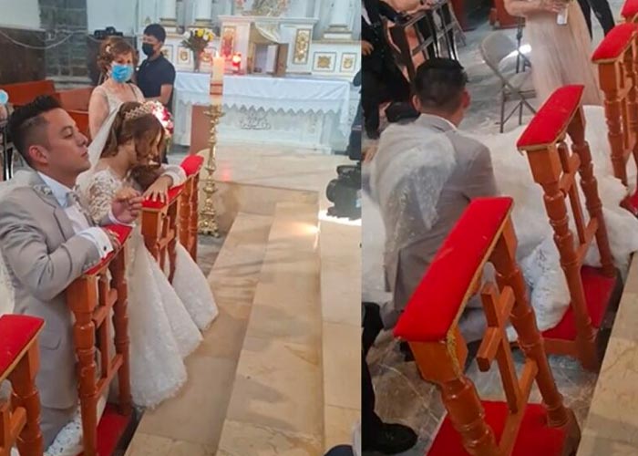 Novia se desmaya justo el día de su boda en pleno altar