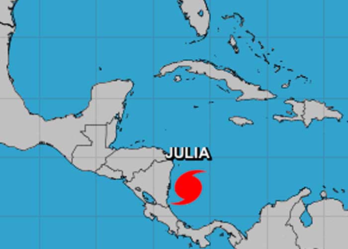 Alerta roja en Guatemala por posibles efectos del huracán Julia
