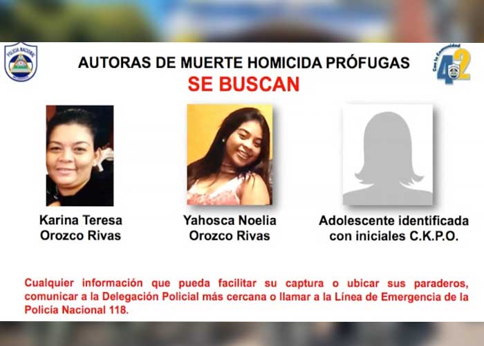 Hermanas culpables de la muerte de un hombre en Managua