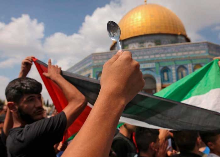 Protestan en Palestina contra el asedio de los mercenarios israelíes