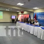 Conferencia de prensa del SINAPRED sobre secuelas de Julia en Nicaragua